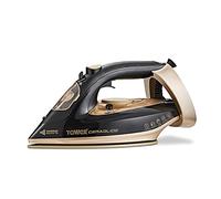 Tower T22021GLD Ceraglide Steam Iron with Fast Heat-Up, Long Power Cord, 3100W, Black and Gold