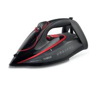 Tower T22034RED One Temperature Steam Iron XL Sole Plate Red
