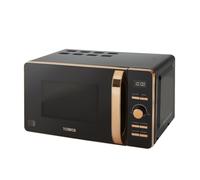 Tower T24021 Digital Microwave with 60-Minute Timer and 8 Autocook Settings, 20L, 800W Black and Rose Gold, pack 1