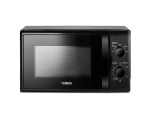 Tower T2403BLK Microwave with 5 Power Levels and 35 Minute Time, 20L Capacity, 700W, Black