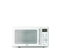 Tower Digital Microwave with Sleek Mirror Door, 800W, 20L, White & Chrome, T24041WHT