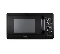 TOWER T24042BLK Manual Microwave with Sleek Mirror Door, 800W, 20L, Black & Chrome