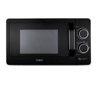 Tower T24042BLK Manual Microwave with Sleek Mirror Door, 800W, 20L, Black & Chrome