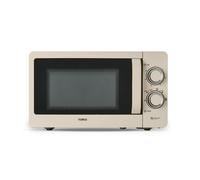 Tower T24042MSH Manual Microwave with Sleek Mirror Door, 800W, 20L, Latte & Chrome