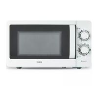 Tower Manual Microwave with Sleek Mirror Door, 800W, 20L, White & Chrome, T24042WHT