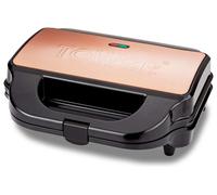 Tower T27032RG 3-in-1 Deep Filled Snack Maker with Non-Stick Coated Plate and Automatic Temperature Control, 900W, Rose Gold