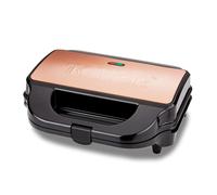 Tower T27032RG 3-in-1 Deep Filled Snack Maker with Non-Stick Coated Plate and Automatic Temperature Control, 900W, Rose Gold