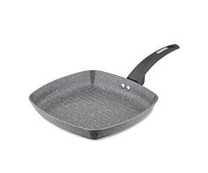 Tower T80336 Cerastone Forged Grill Pan with Non-Stick Coating and Soft Touch Handle, 25cm, Graphite