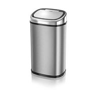 Tower T80901 Stainless Steel Kitchen Bin with Sensor Lid, Automatic Soft-Close, Manual Override, 58 Litre, Silver