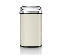 Tower T80903 Kitchen Bin with Sensor Lid, Automatic Soft-Close, Manual Override, Almond, 58 Litre, 27.4 x 40.2 x 70.9 cm