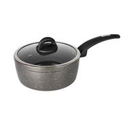 Tower T81218 Cerastone Induction Saucepan, Non Stick Ceramic Coating, Easy to Clean, Dishwasher Safe, Graphite, 20 cm