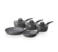 TOWER T81276 Cerastone Forged 5-Piece Saucepan Set and Pan Set with Non-Stick Coating and Soft Touch Handles - 18/20/22 cm Cooking Pots and 20/28 cm