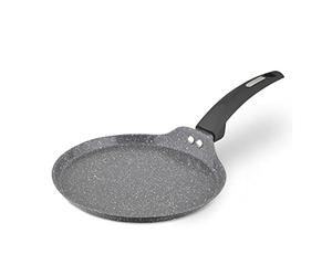 Tower T81287 Cerastone Forged Aluminium Crepe Pan with Ceramic Non-Stick Coating, 25cm, Graphite