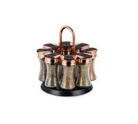 Tower Rotating Spice Rack with 8 Jars, Pre Filled with Spices, Rose Gold, T826020RM