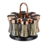 TOWER T826020RM ROTATING SPICE RACK 8 JARS WITH SPICES