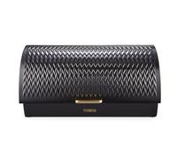 Tower Empire Roll Top Bread Bin, Stainless Steel, Black and Brass, One Size