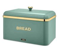 Tower Cavaletto Bread Bin, Airtight, Carbon Steel, Jade Green & Gold T826130Jde Jade