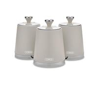 Tower T826131MSH Cavaletto Set of 3 Canisters, Carbon Steel, Latte