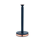 Tower T826133MNB Cavaletto Towel Pole Kitchen Roll Holder with Soft Underliner, Midnight Blue and Rose Gold