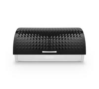 Tower T826206BLK Solitaire Bread Bin, Stainless Steel, Black