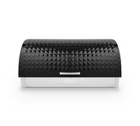 Tower Solitaire Roll Top Bread Bin, Stainless Steel, Black