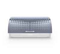 Tower T826206GRY Solitaire Roll Top Bread Bin, Stainless Steel, Grey