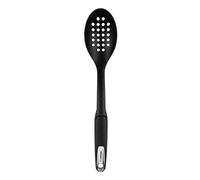Tower T832184 Precision Plus Nylon Slotted Spoon with Softtex Handle and Hanging Loop, BPA Free, Black