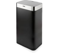 Tower T838001B Square Sensor Bin with Fingerprint Proof Coated Exterior, Large 75L, Hands Free Opening, Black