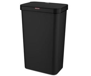 Tower T838005B Rectangular Sensor Bin with Fingerprint Proof Coated Exterior, Plastic, 50 L, Black