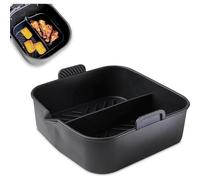Tower Square Solid Tray With Divider Black