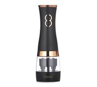 Tower T847004BLK Electric Salt and Pepper Mills, Battery Operated with Adjustable Ceramic Grinders, Black and Rose Gold