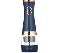 Tower T847004MNB Electric Salt and Pepper Mills, Battery Operated with Adjustable Ceramic Grinders, Midnight Blue and Rose Gold