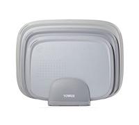 Tower T847035 3pce Nesting Chopping Board Set with Ruler and Grater, Grey
