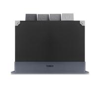 Tower 4 Piece Chopping Board Set with Stand, Black, T847041