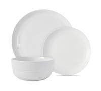 Tower Porcelain Dinnerware Set, 12 Pieces, White