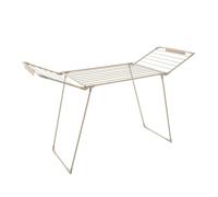 Tower Winged Airer with 27 Clip Slots, 4 Hanging Slots, Flat Top and Two Side Wings Foldable, Latte