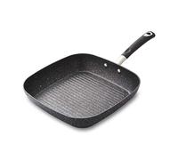 Tower T900115 Precision 28cm Non-Stick Forged Aluminium Grill Pan Diamond Coating, Soft Grip Handle, Black