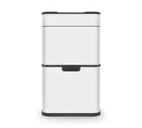 Tower T938021WHT Ozone Recycling Sensor Bin, 50L, Complete Recycling System, Hands Free Opening, Carbon Filter, White