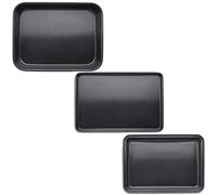 Tower T943031B3 Precision Plus 3 Piece Bakeware Set, Aluminised Steel with Non-Stick Coating, Black