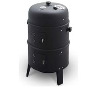 Tower 2-In-1 Smoker Grill with Charcoal & Smoker, Heat Resistant Steel Body, Airflow Vent & Temperature Gauge, Black, T978573