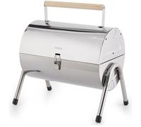 Tower T978574 Portable Drum Charcoal BBQ - Silver