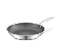Tower Ti-Clad 20cm Hybrid Frying Pan | Titanium-Infused Tri-Ply Induction Cookware, CeramiShield™ Pro Non-Stick, Enhanced Browning, Metal Utensil Safe, T900330GRY