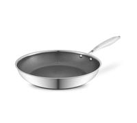 Tower Ti-Clad 28cm Hybrid Frying Pan | Titanium-Infused Tri-Ply Induction Cookware, CeramiShield™ Pro Non-Stick, Enhanced Browning, Metal Utensil Safe, T900333GRY