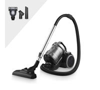 Tower T102004PLPET TXP10PET Multi-Cyclonic Bagless Cylinder Vacuum Cleaner with Crevice Tool, Floor Brush, Small Brush, Pet Attachment, Automatic Cord Rewinder, 1.5L, 800W, Platinum