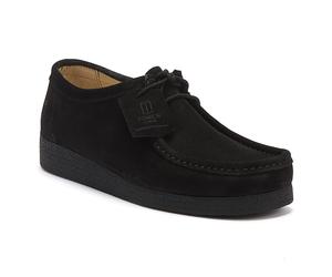 Tower Unisex London Apache Black Suede Shoes - Size UK 6