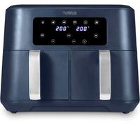 Tower Vortx 8.5L Dual Basket Air Fryer 2400W Midnight Blue & Chrome