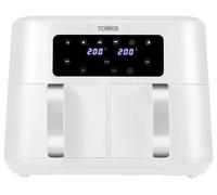 Tower Vortx Dual Basket Air Fryer in White, Size 8.5 Litre, Stainless Steel | Charlies