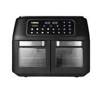 Tower Vortx Vizion Dual Compartment Air Fryer Oven with Digital Touch Panel, 11L, Black, T17102