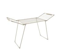 Tower Winged Airer with 27 Clip Slots, 4 Hanging Slots, Flat Top and Two Side Wings Foldable, Latte
