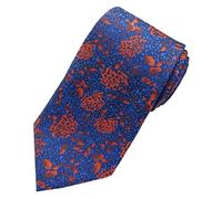 Towergem Extra Long Men's Tie Microfiber XL Floral Classic Tie 63", blue/red, XL